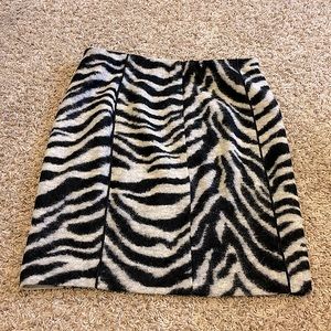Ann Taylor NWT wool zebra skirt sz 12